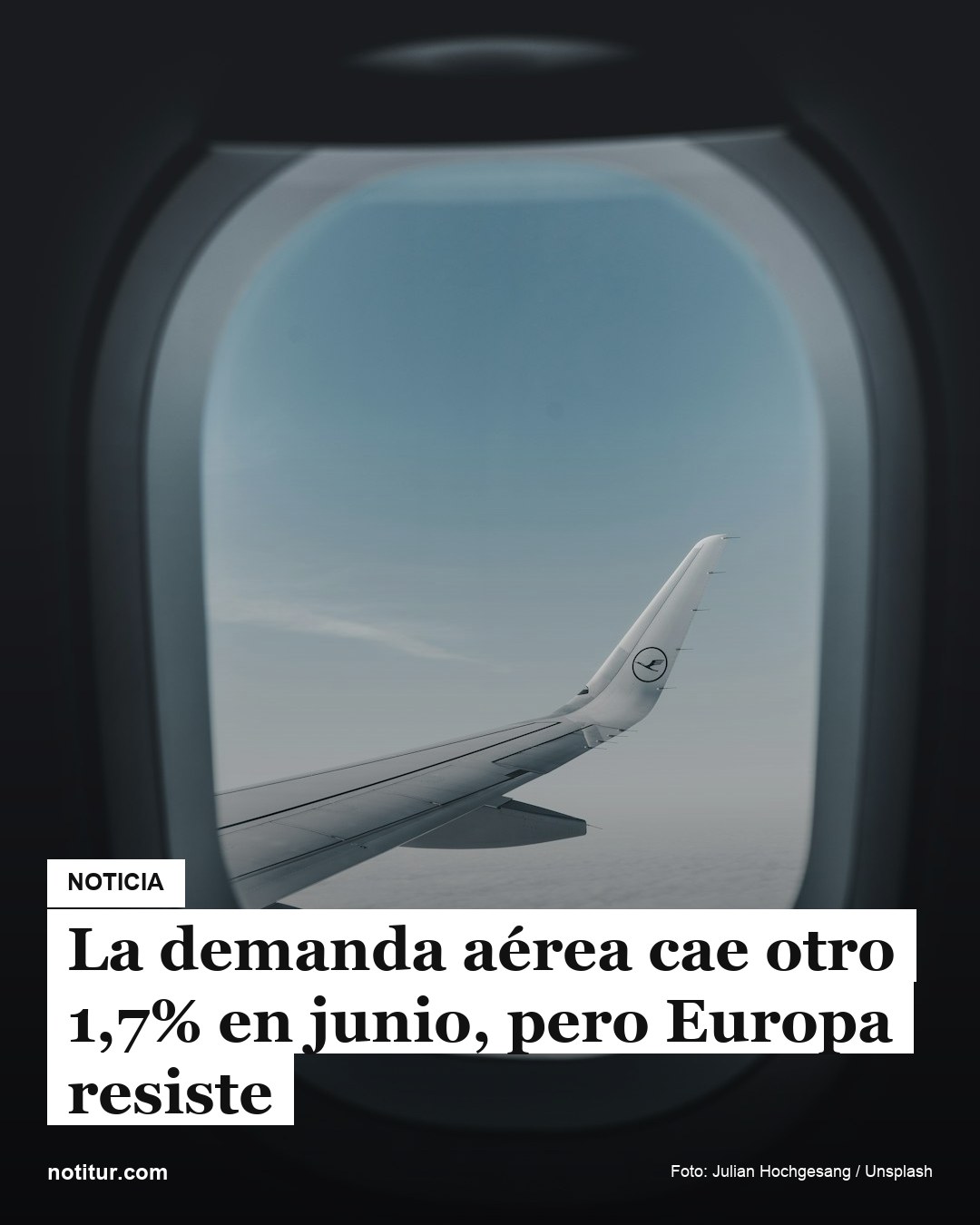 La demanda aérea cae otro 1,7% en junio, pero Europa resiste